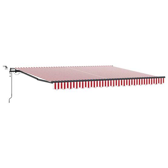Vidaxl - Auvent rétractable Rouge et Blanc 400 × 350 cm Polyester vidaXL 3330758 - Image 2