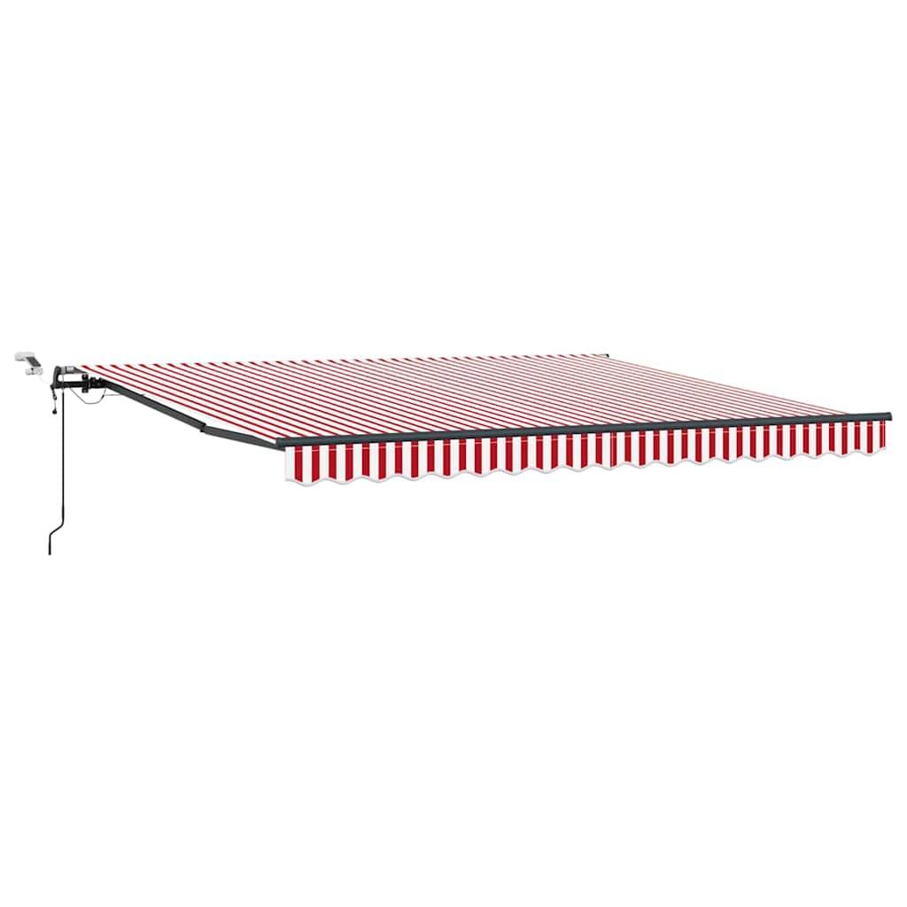 Vidaxl - Auvent rétractable Rouge et Blanc 400 × 350 cm Polyester vidaXL 3330758 - Image 2
