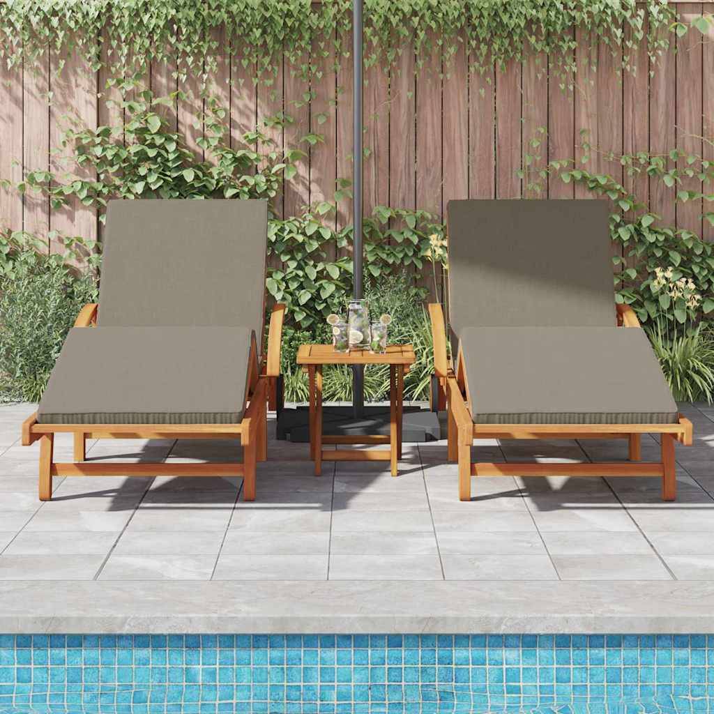 PANGIVO - Transat bois acacia massif taupe 200 x 67 x 84 cm, Poids :51.6kg - PANGIVO - Image 3