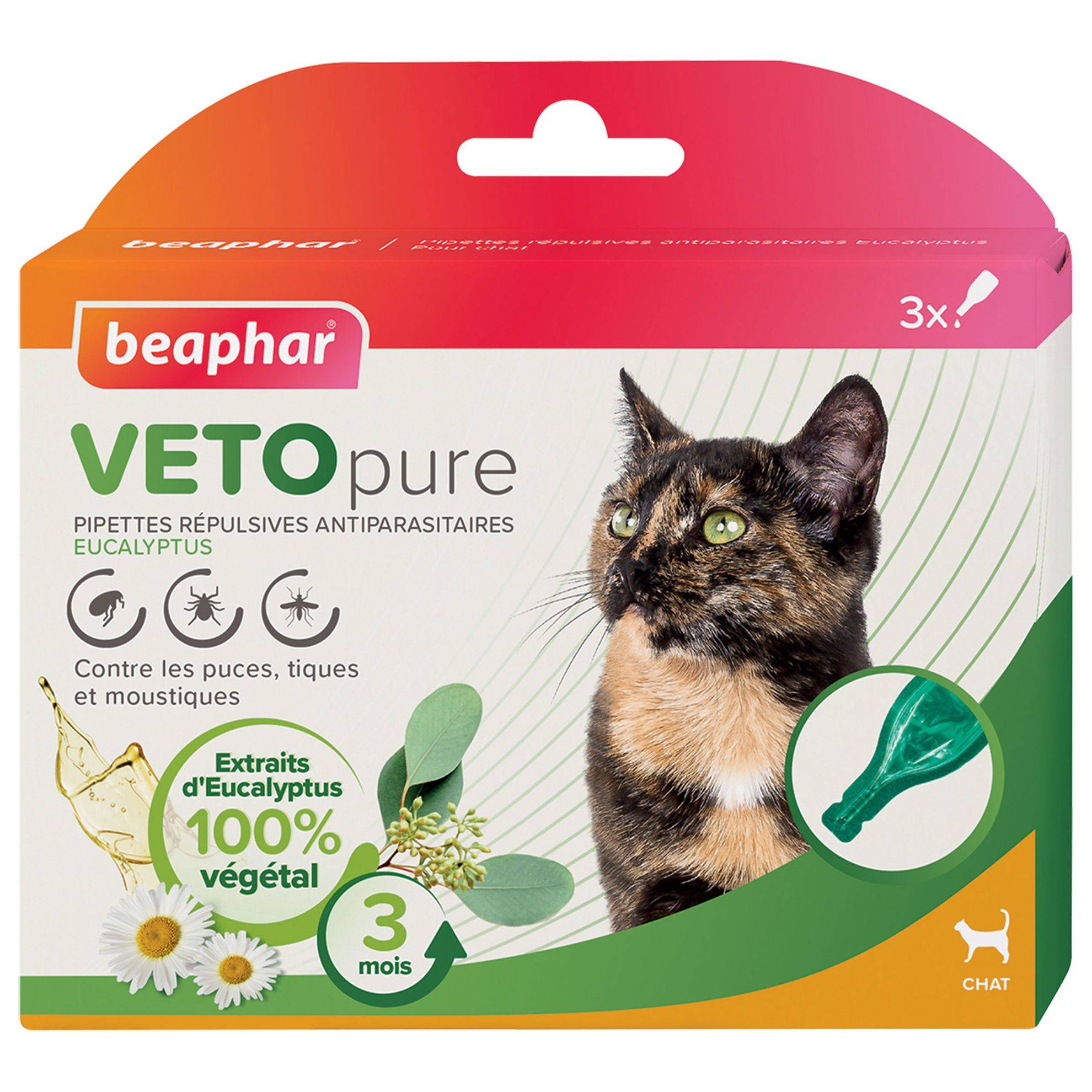 Pipettes insectifuges VETOpure Beaphar : Chat BEAPHAR - Image 1