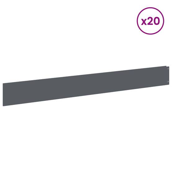 Bordures de jardin acier anthracite 100 x 12 cm - PANGIVO - Image 3