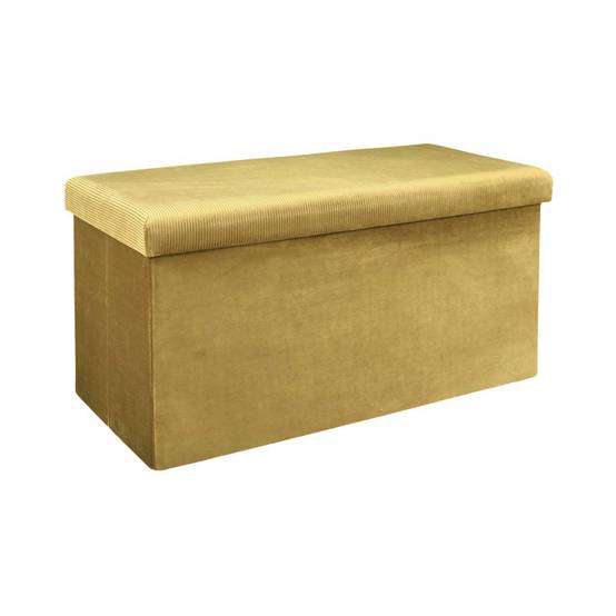 The Home Deco Factory - Banc coffre de rangement velours côtelé Giullia - Image 1