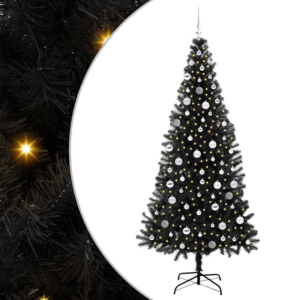 Vidaxl - Sapin de Noël Noir 210 cm PVC vidaXL 3396492 - Image 2