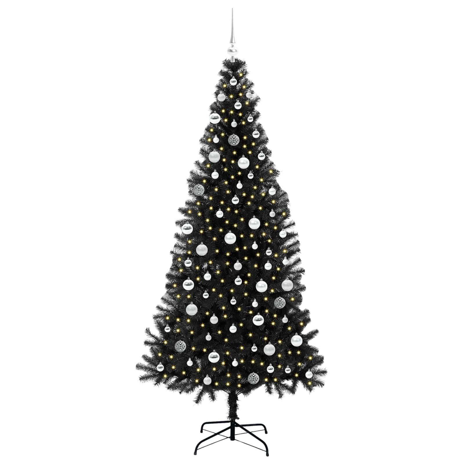 Vidaxl - Sapin de Noël Noir 210 cm PVC vidaXL 3396492 - Image 6