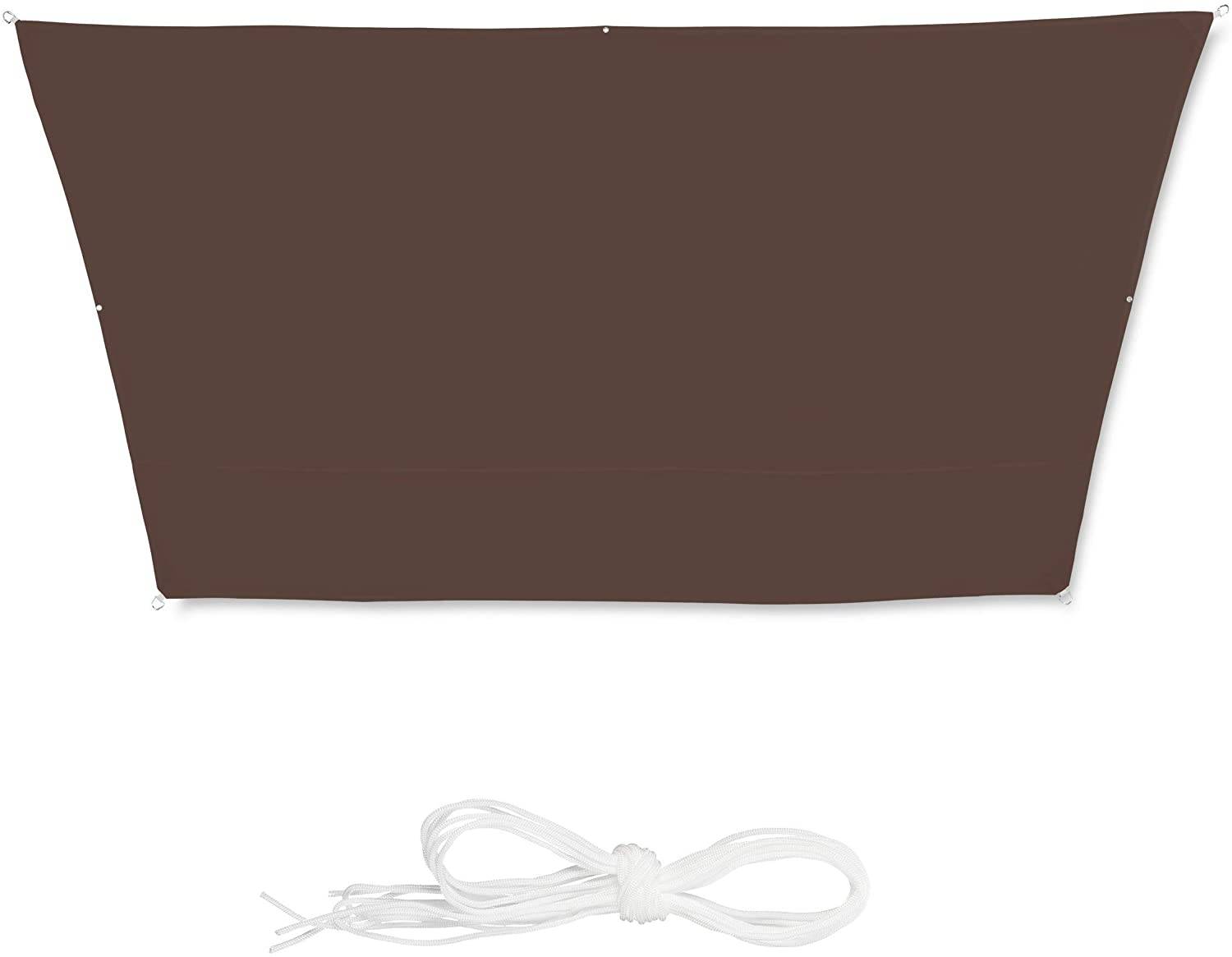 Helloshop26 - Voile d'ombrage trapèze 3 x 4 x 2 m brun - Image 1