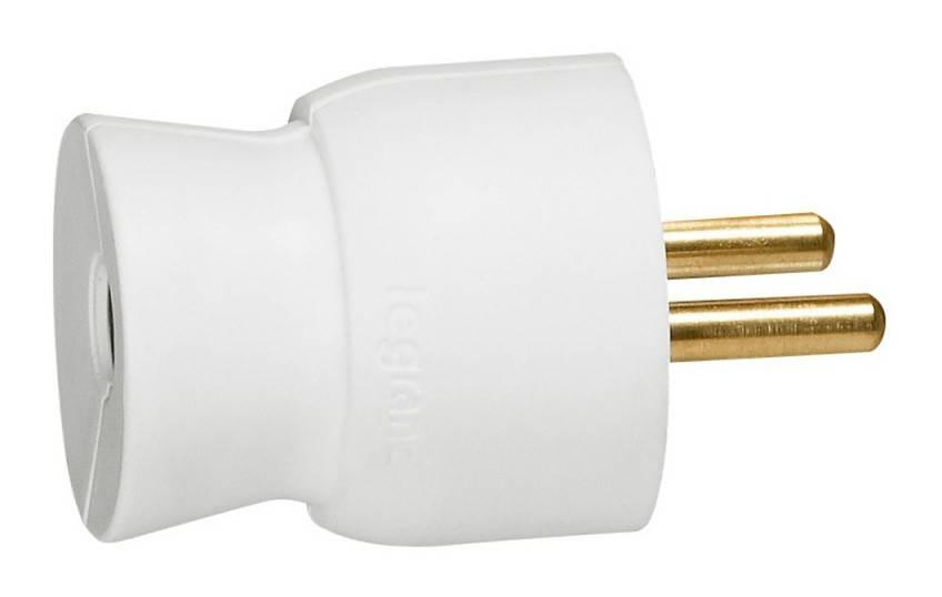 Legrand - Fiche mâle plastique 2P+T 16A droit blanc