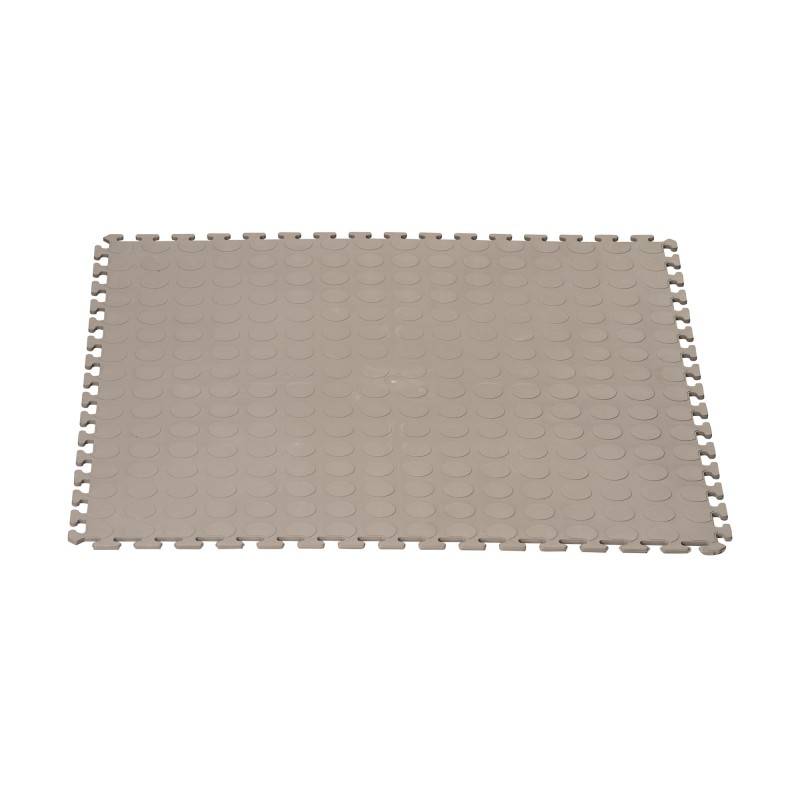 Dalle clipsable intérieur/extérieur Motif "point rond" - Gris clair 50 x 50 cm - Jardinex - Image 1