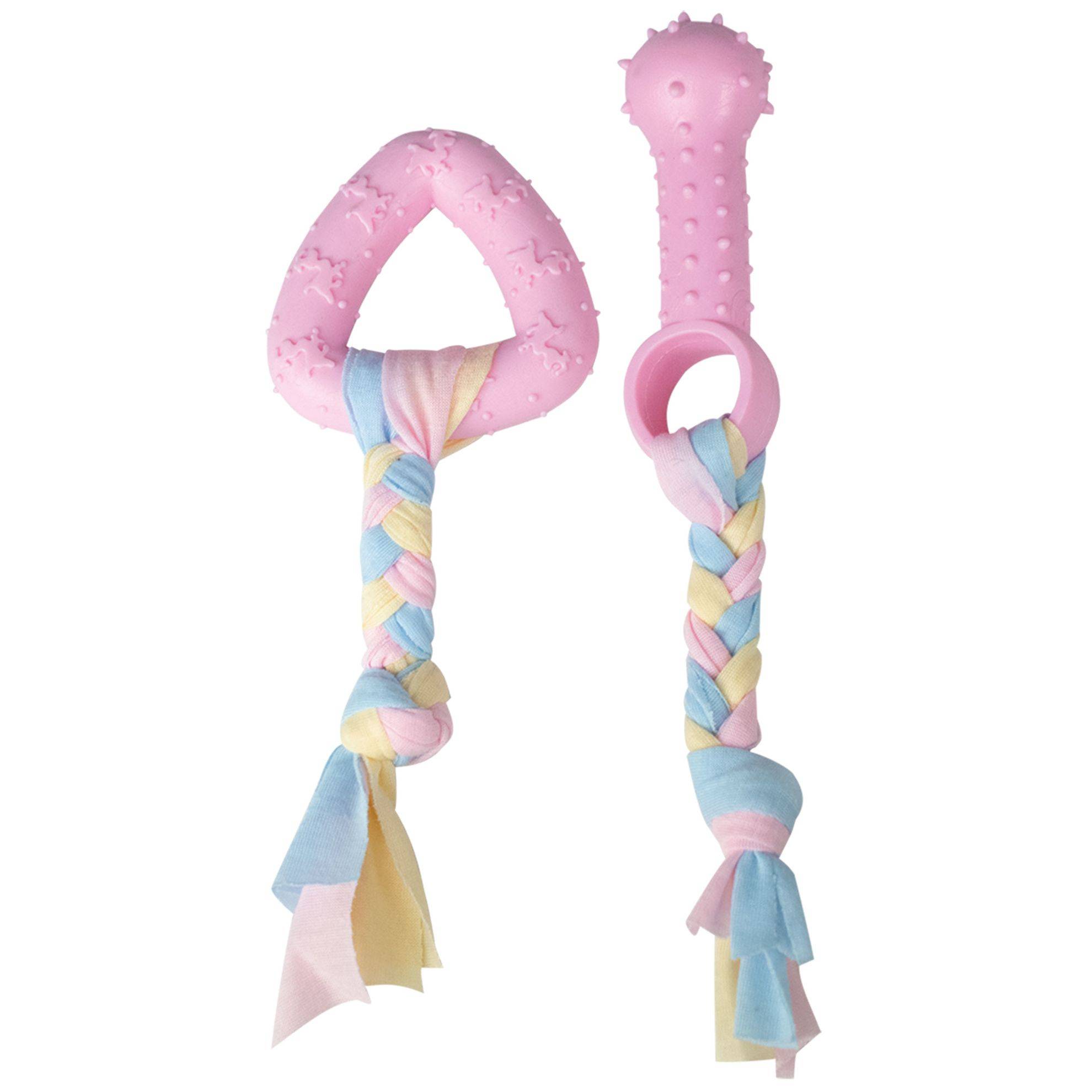 Pack 2 jouets chiot coloris : rose DOOGY