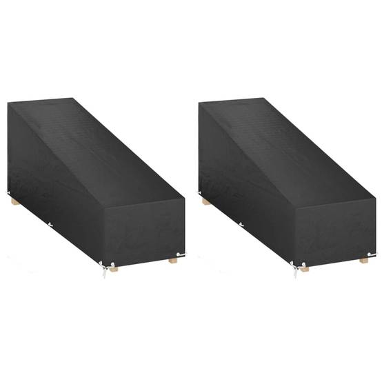PANGIVO - Housses pour chaise longue polyéthylène noir 205 x 75 x 40/70 cm - PANGIVO - Image 1