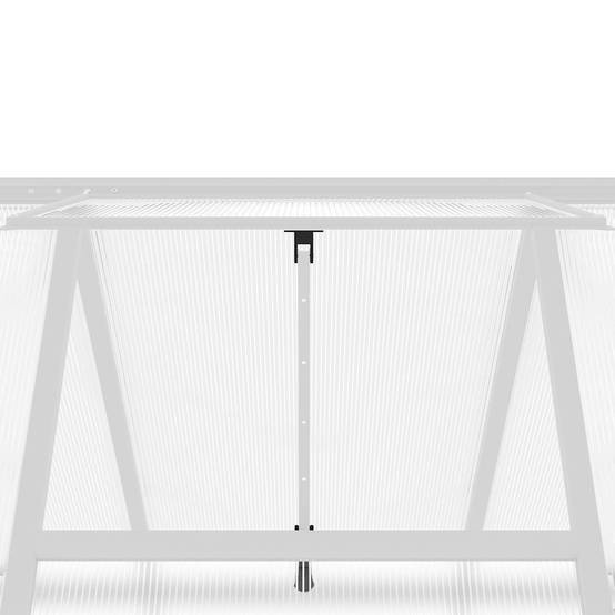 Serre aluminium et polycarbonate argenté 169 x 169 x 202 cm - PANGIVO - Image 9