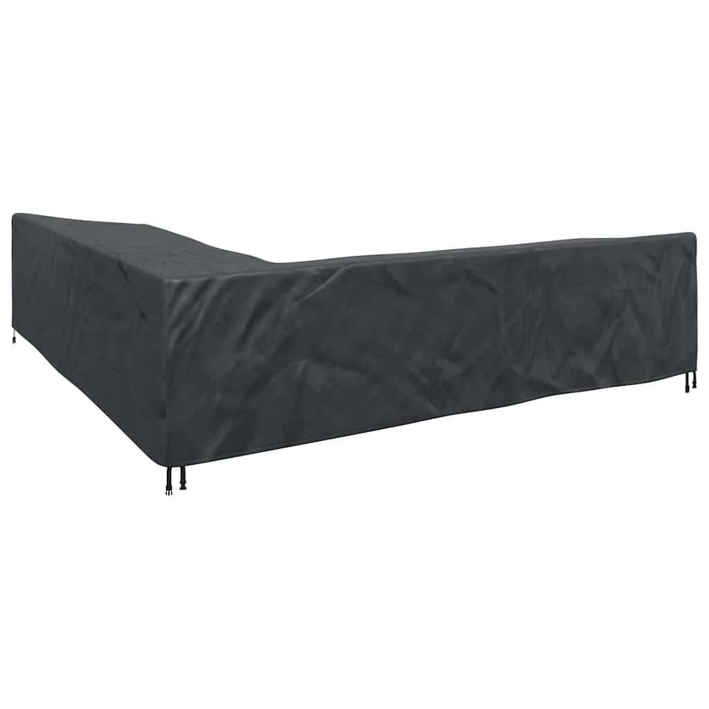 Housse Salon de Jardin Modulable d'Angle Tissu Oxford 210D Imperméable Noir 325x325x80 cm – ComfortXL Outdoor Living - Image 3
