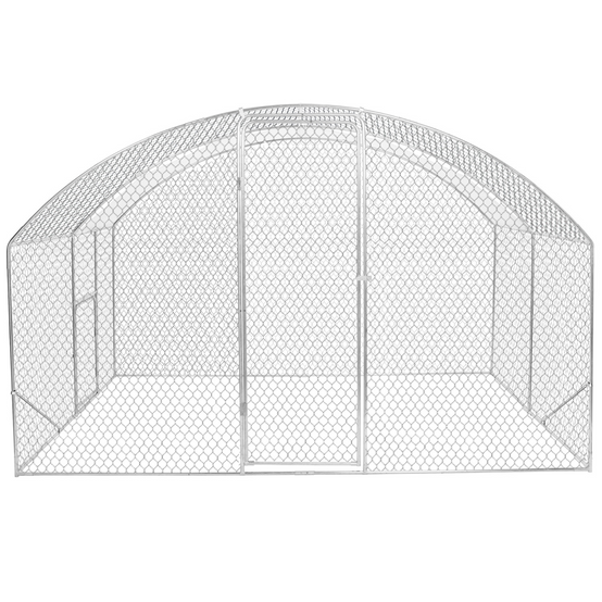 Enclos poulailler dôme 7,5 m² parc grillagé 3x2,5 M avec porte latérale - Image 3