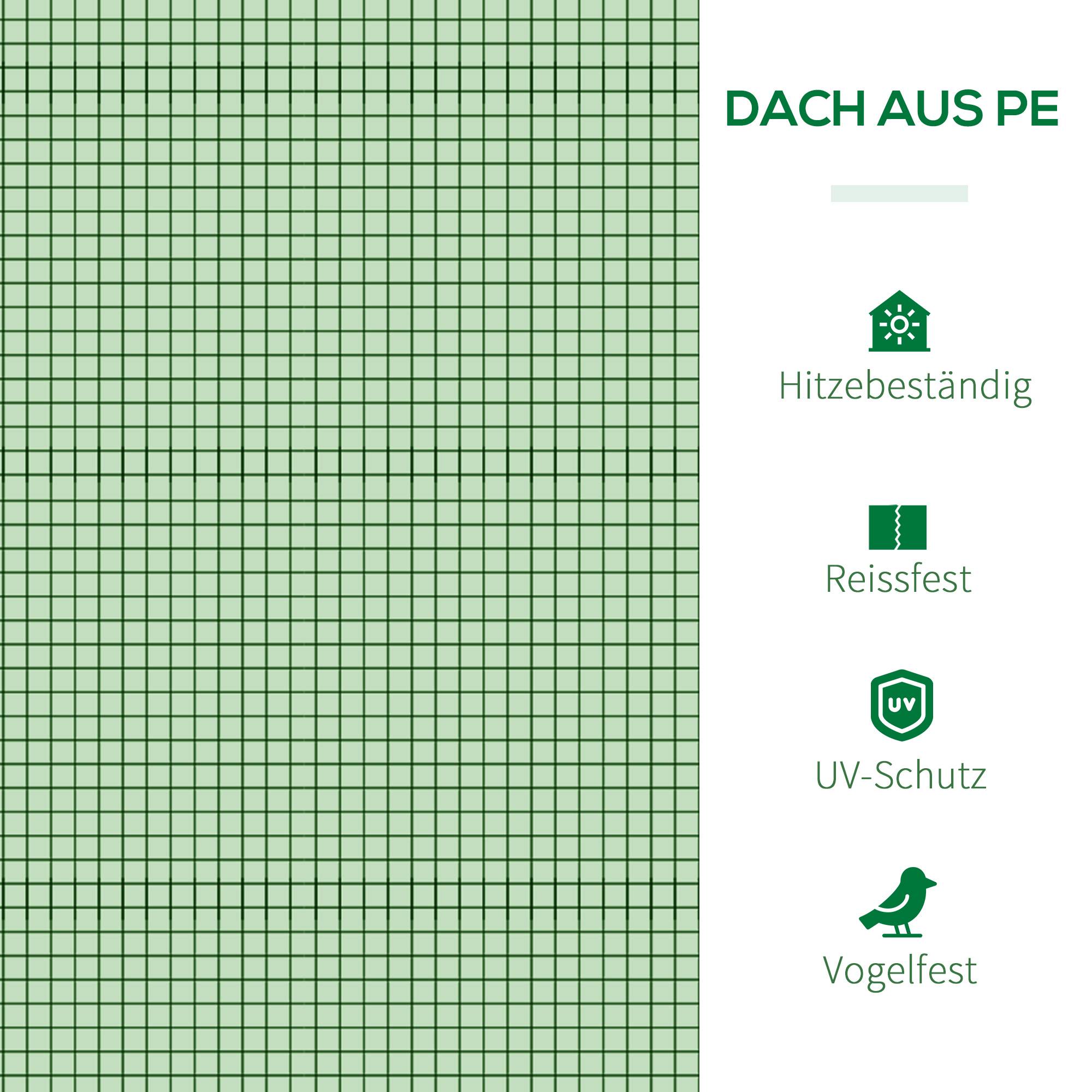 Sans Marque - Serre aluminium 3 portes enroulables bâche robuste acier 2,95x1x0,8 m verte serre potager jardin - Image 6