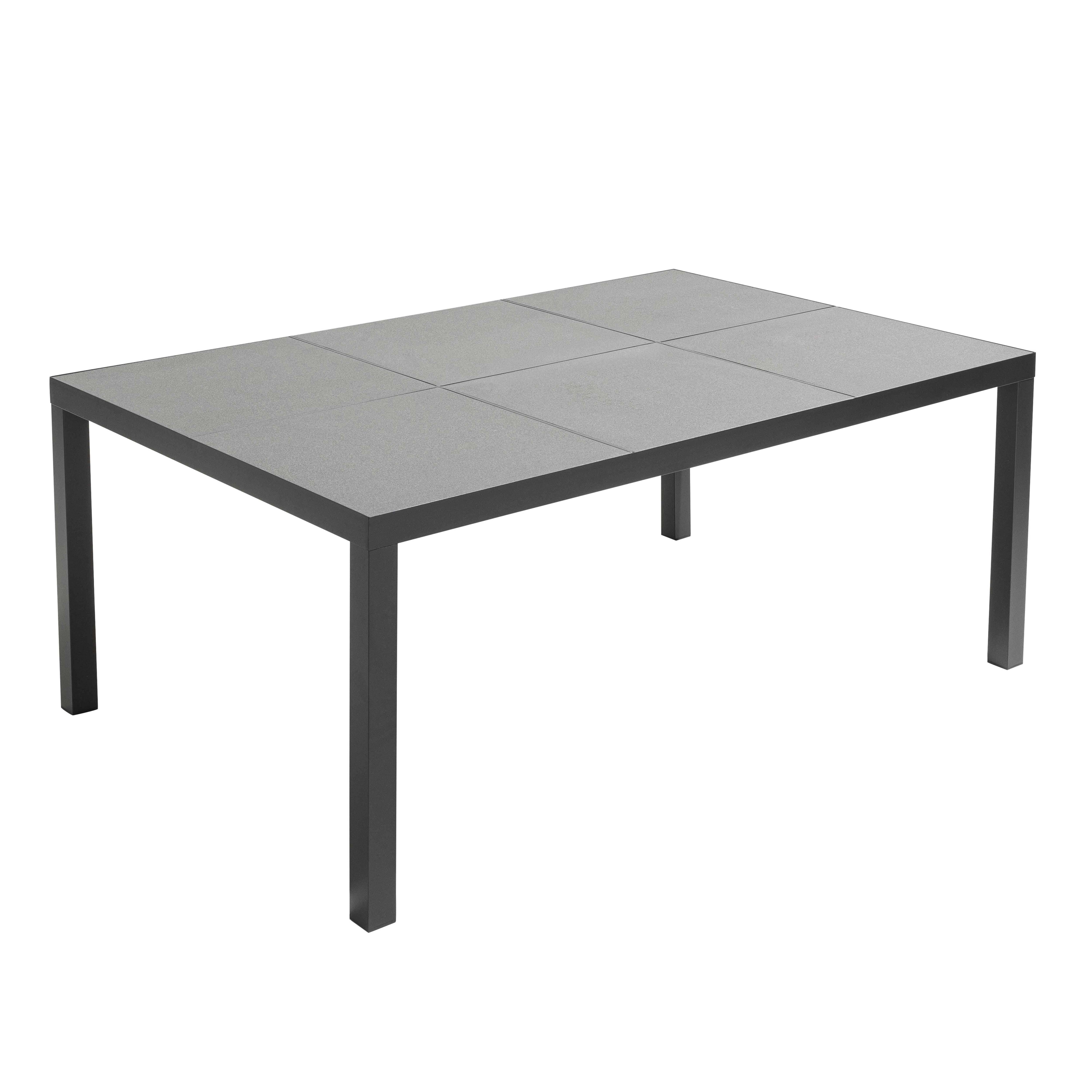 Oviala - Table et 10 chaises de jardin aluminium céramique gris Tivoli - Oviala - Image 6