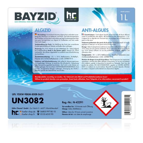 Anti-algues Bayzid® en bouteille de 1 L x 6 - Image 6
