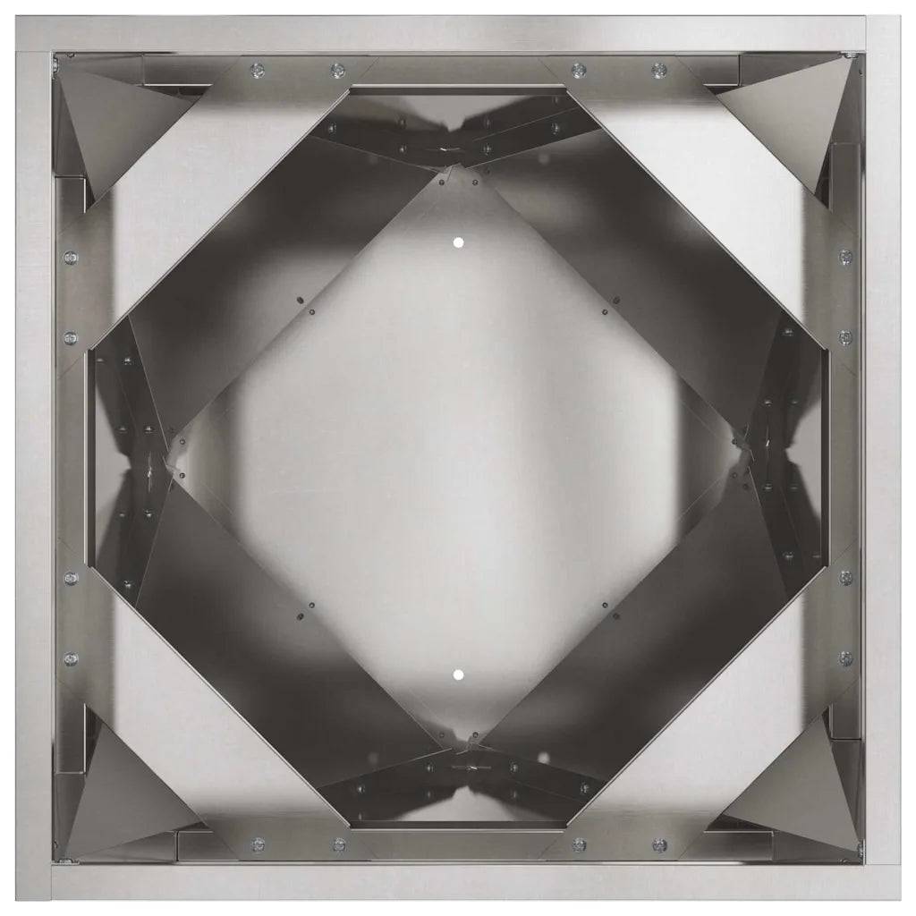 Helloshop26 - Lot de 2 jardinières rectangulaires modernes pour extérieur 50 x 50 x 75 cm en acier inoxydable argent - Image 4
