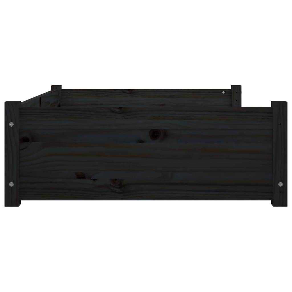 Vidaxl - Lit pour chien Noir 105,5x75,5x28 cm Bois de pin solide vidaXL 821466 - Image 7