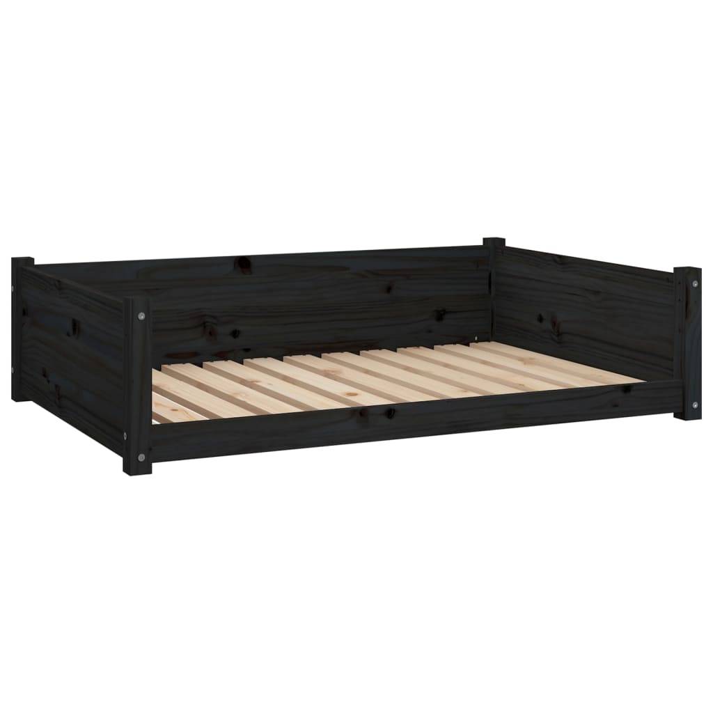 Vidaxl - Lit pour chien Noir 105,5x75,5x28 cm Bois de pin solide vidaXL 821466 - Image 2