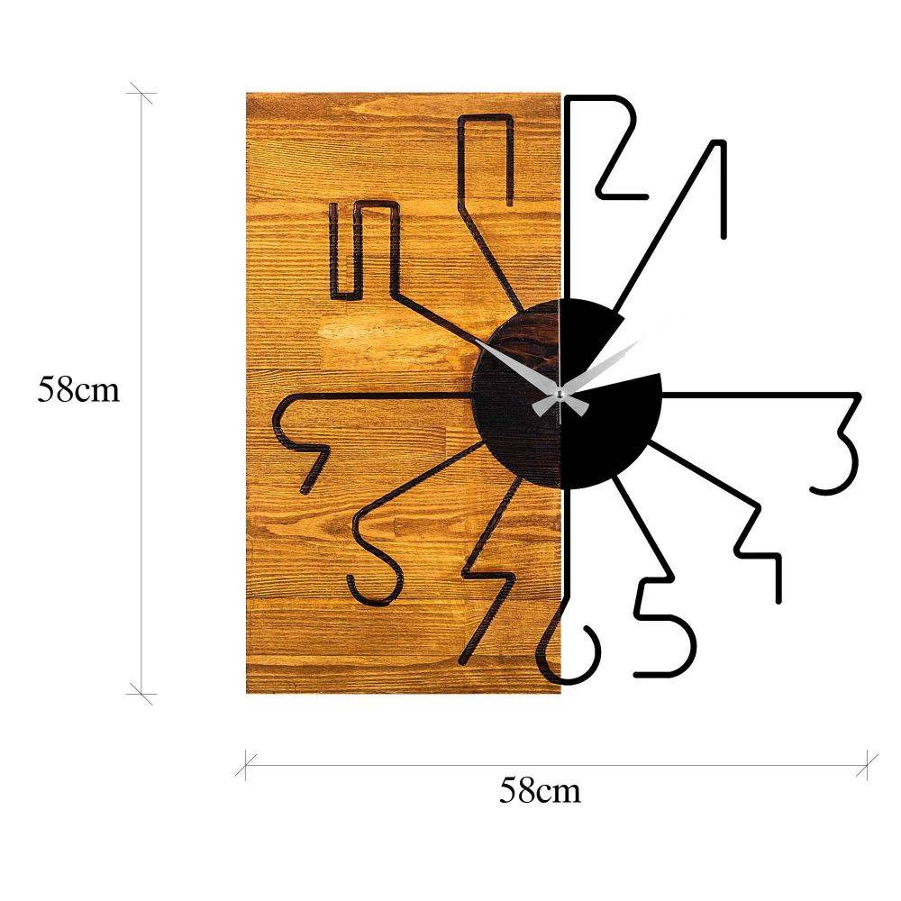 Hanah Home - Horloge en bois et métal - Image 3