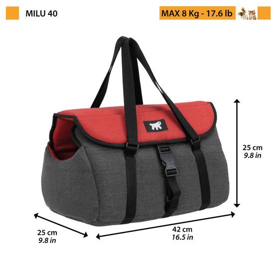 Ferplast - Ferplast Sac de Trasport pour Chat MILU', Caisse de Transport Chat, Sac de Transport Chien, Bandoulière réglable, Sangle de sécurité, jusqu'à 8 Kg, 42 - Image 2