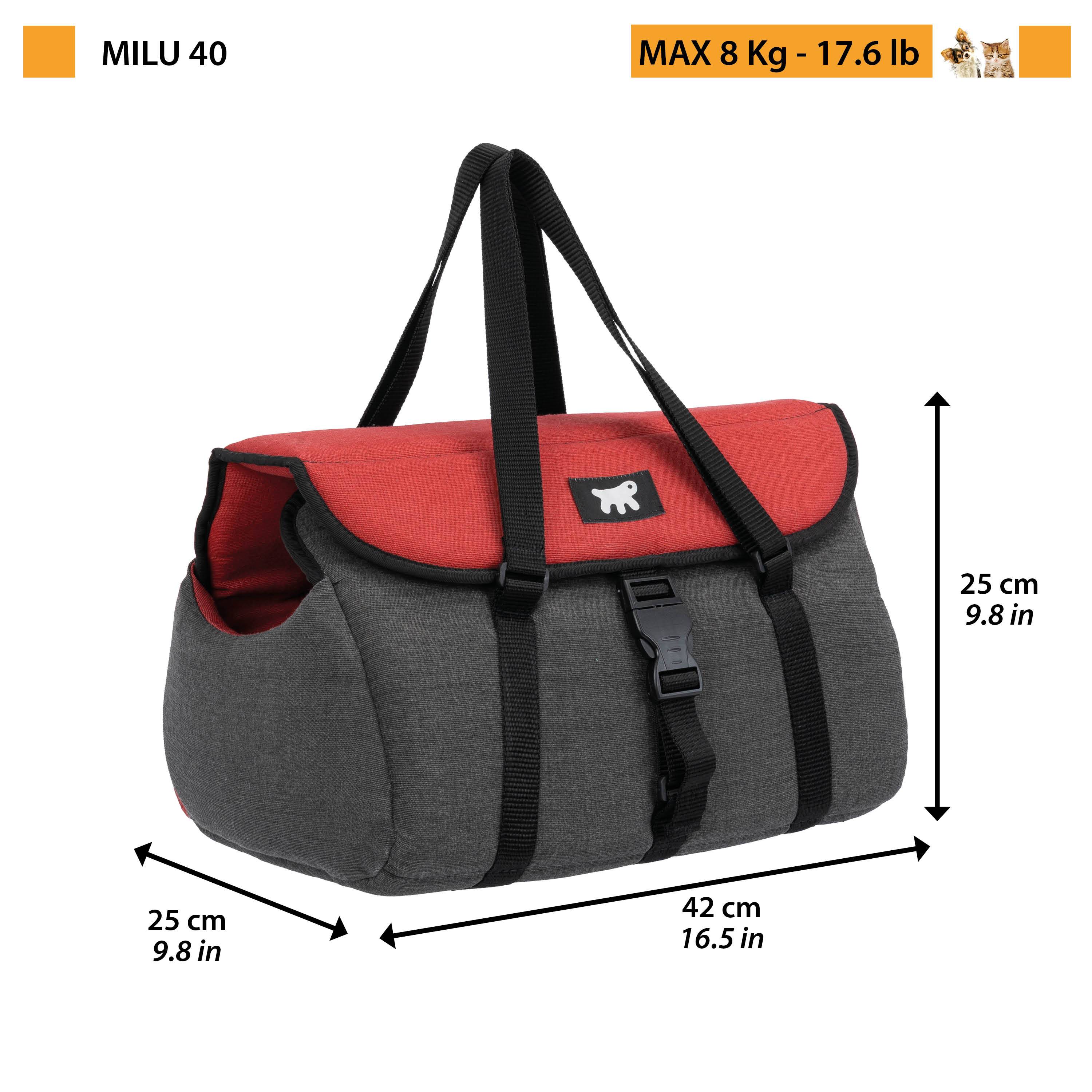 Ferplast - Ferplast Sac de Trasport pour Chat MILU', Caisse de Transport Chat, Sac de Transport Chien, Bandoulière réglable, Sangle de sécurité, jusqu'à 8 Kg, 42 - Image 2