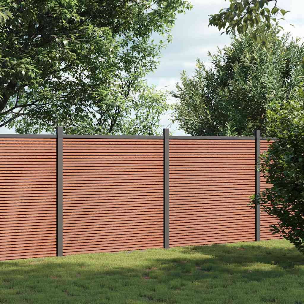 Panneau de clôture WPC marron 353 x 186 cm - PANGIVO - Image 1