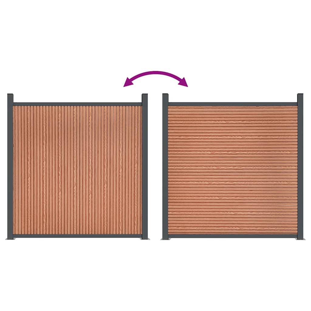 Panneau de clôture WPC marron 353 x 186 cm - PANGIVO - Image 9