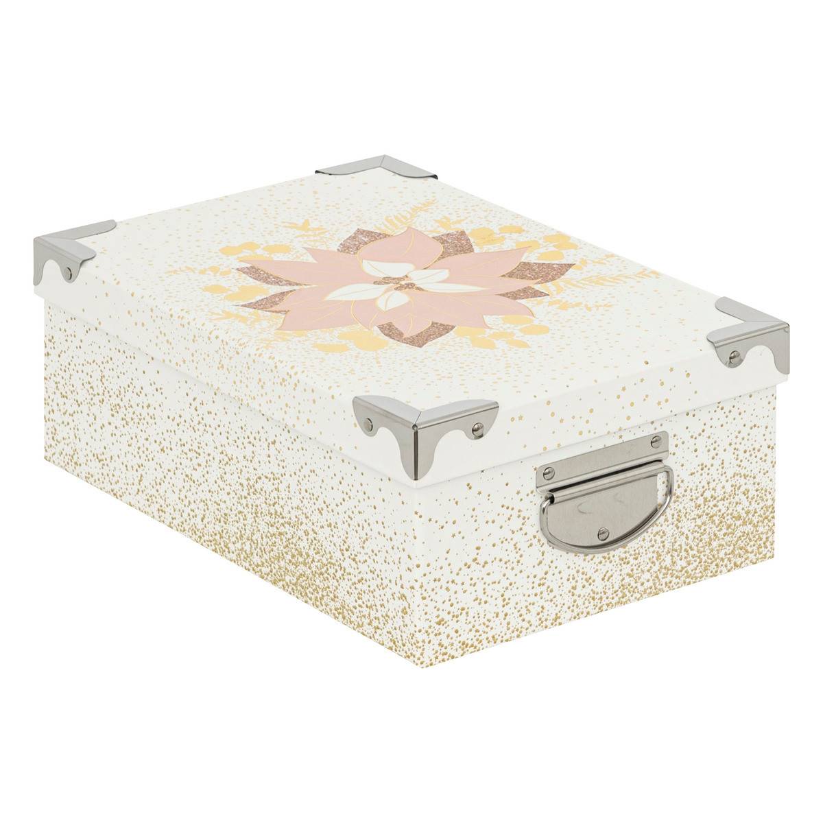 Fééric Lights & Christmas - Lot de 6 Boîtes de rangement coins en métal déco Perle de rose - Image 6