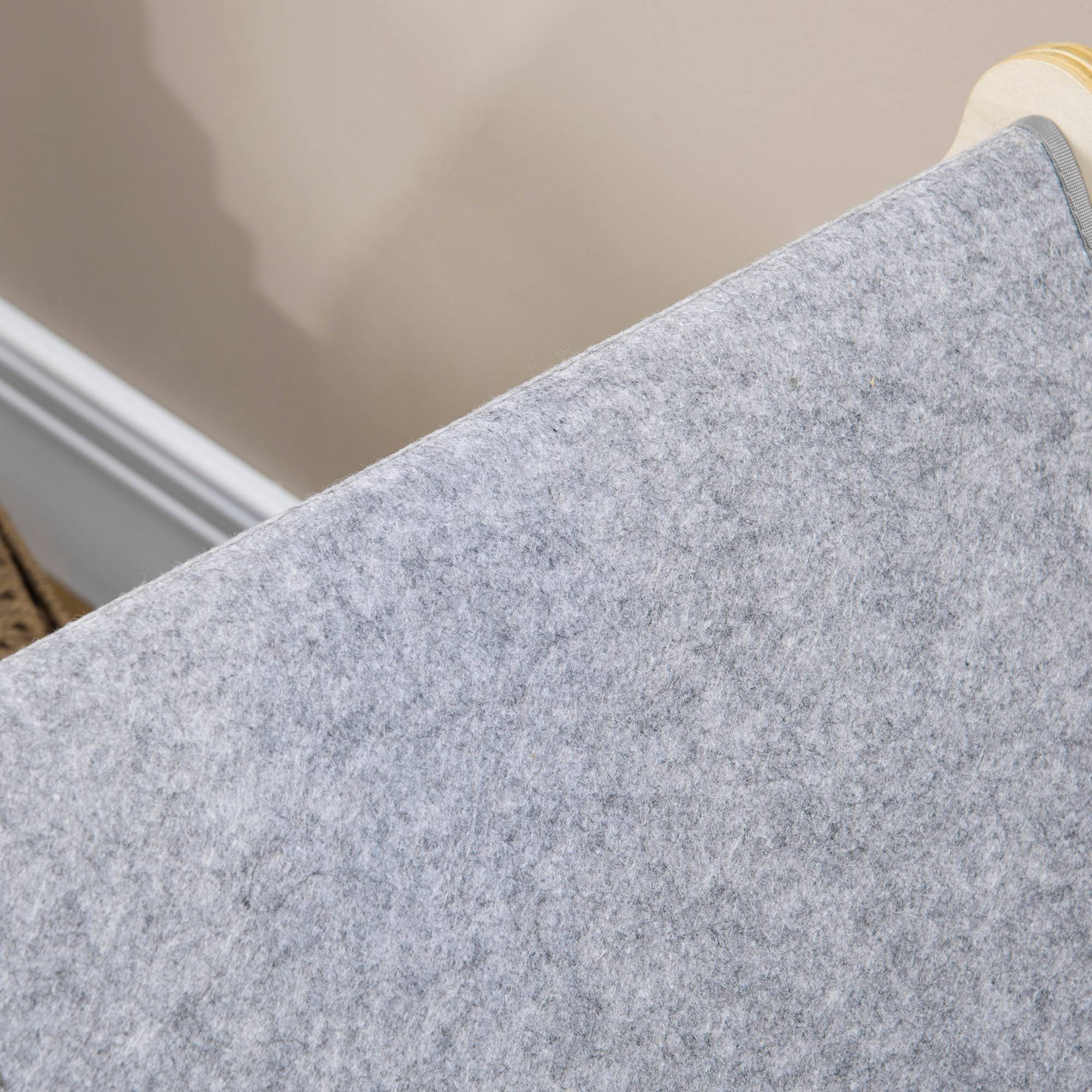 Pawhut - Maison pour chat design maisonnette - niche chat panier chat - 2 coussins amovibles, 2 niv. - panneaux aspect bois clair polyester gris - Image 8
