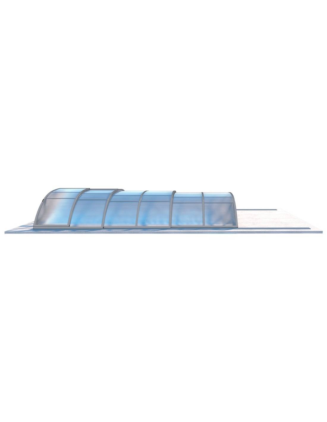 Altanka - Abri de piscine Horizon pour les modèles 4,10x3 m - BAS85, BAS785 - polycarbonate alvéolaire 8 mm - Couleur Ral7037 Gris  - ECO223 - Image 5