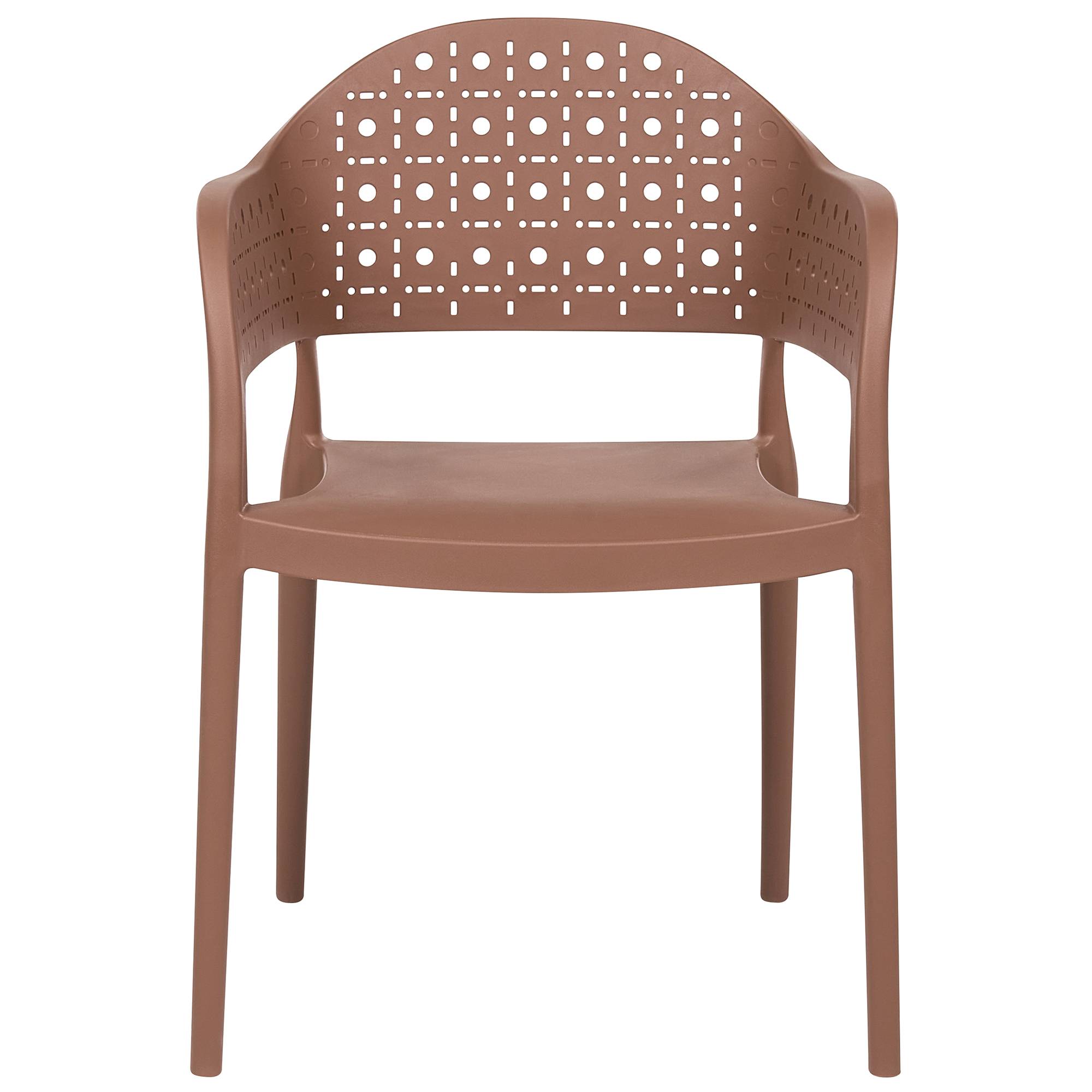 Chaise de salle à manger Polypropylène Marron NARINO - Beliani - Image 4