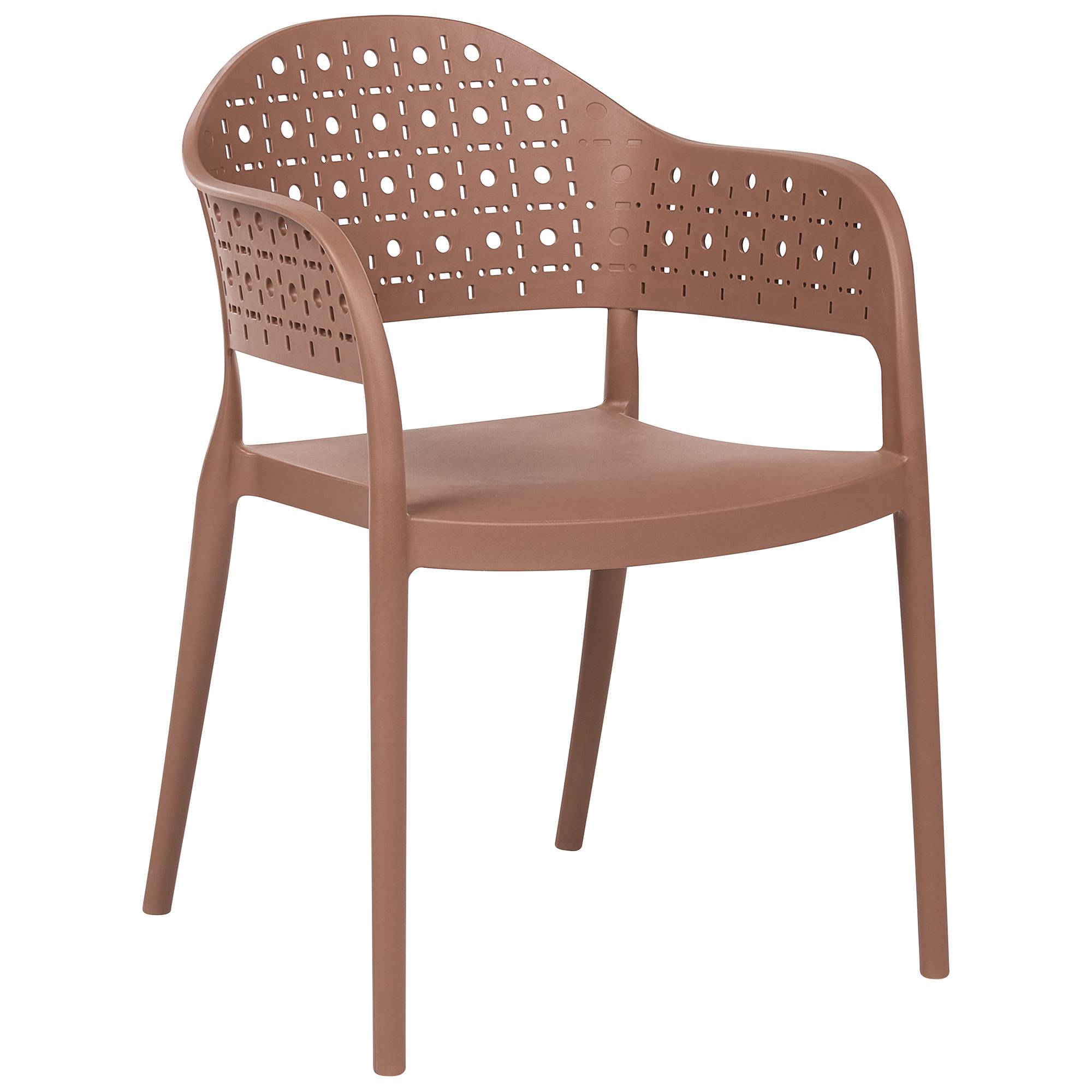 Chaise de salle à manger Polypropylène Marron NARINO - Beliani - Image 3