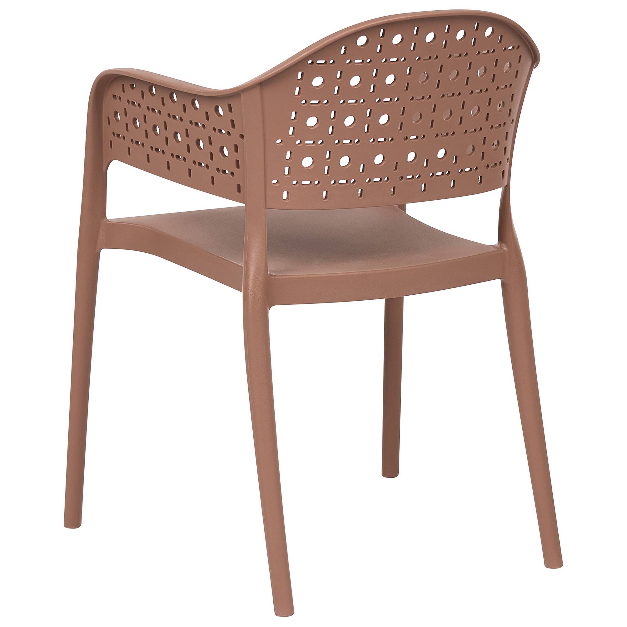 Chaise de salle à manger Polypropylène Marron NARINO - Beliani - Image 5