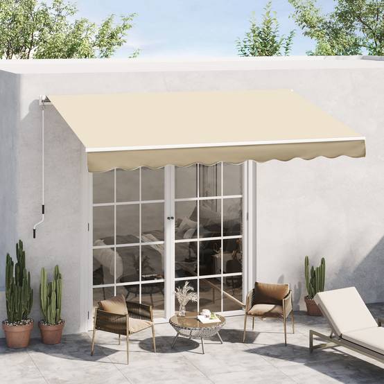 Store vertical extérieur aluminium balcon réduction chaleur 300x250cm beige - ComfortXL Outdoor Living - Image 4