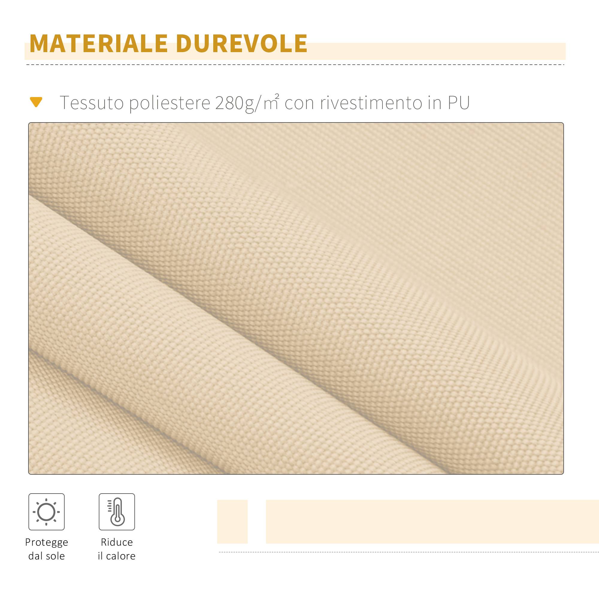Store vertical extérieur aluminium balcon réduction chaleur 300x250cm beige - ComfortXL Outdoor Living - Image 9