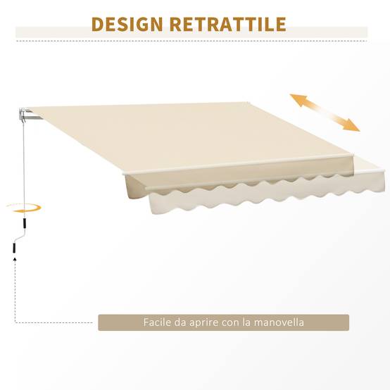 Store vertical extérieur aluminium balcon réduction chaleur 300x250cm beige - ComfortXL Outdoor Living - Image 7