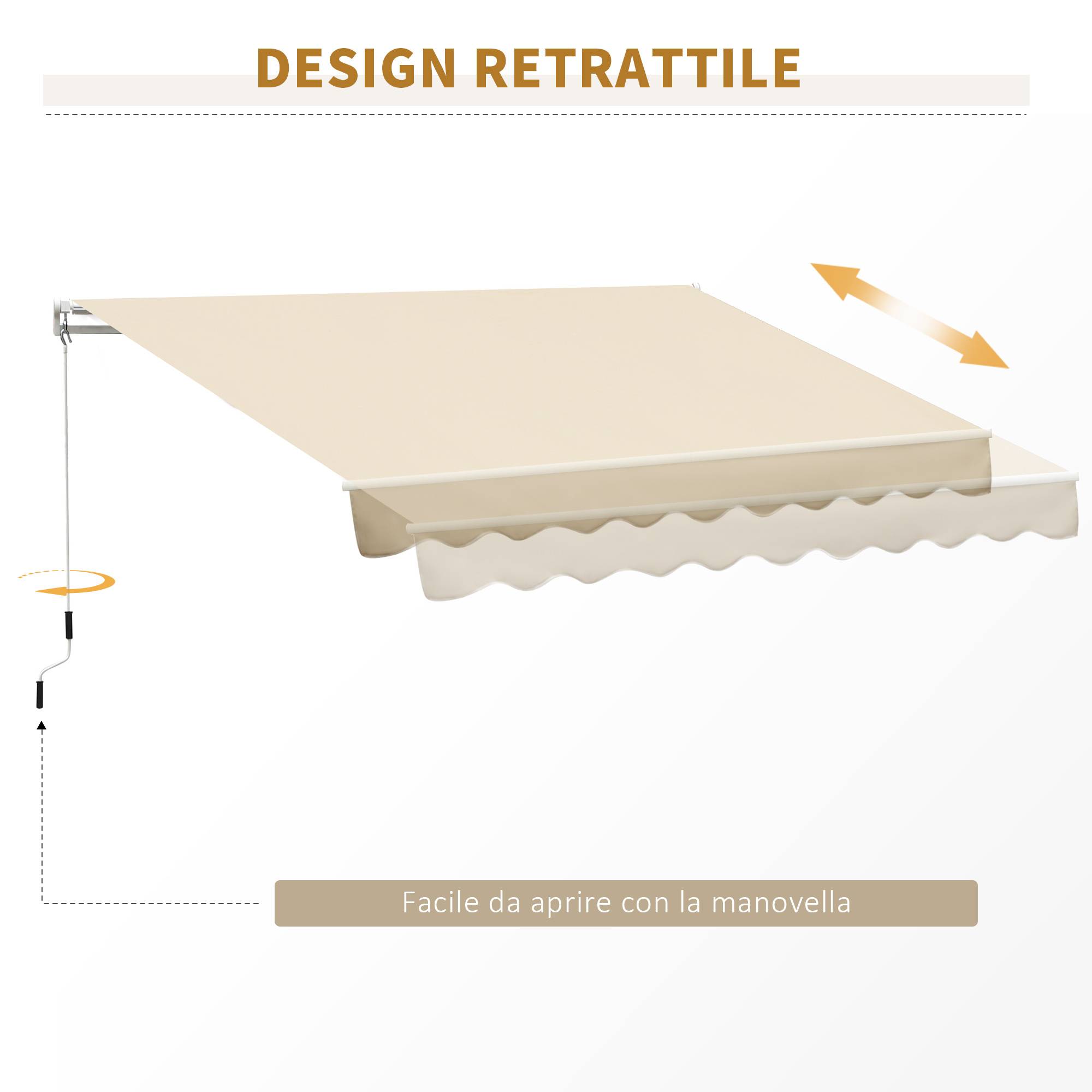 Store vertical extérieur aluminium balcon réduction chaleur 300x250cm beige - ComfortXL Outdoor Living - Image 7