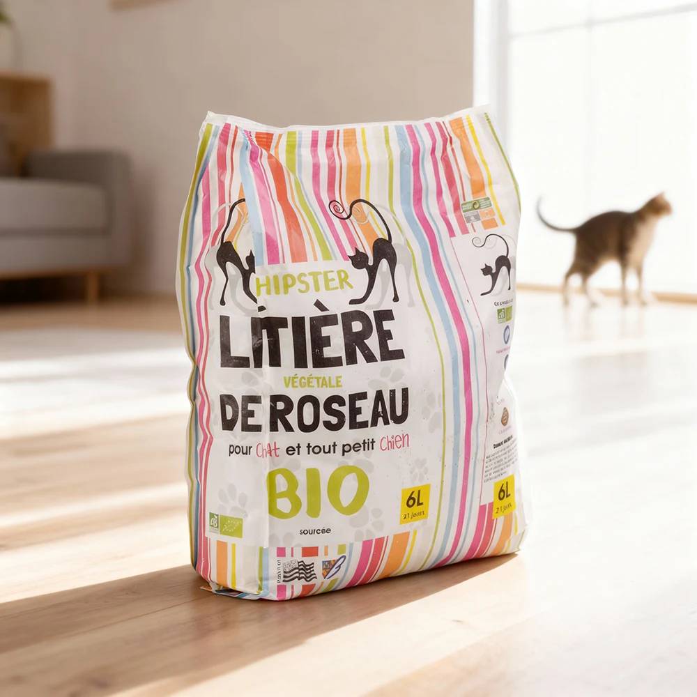 Autre - Litière Végétale de Roseau pour Chat - Hipster® (1 Sac de 6L) - Image 3