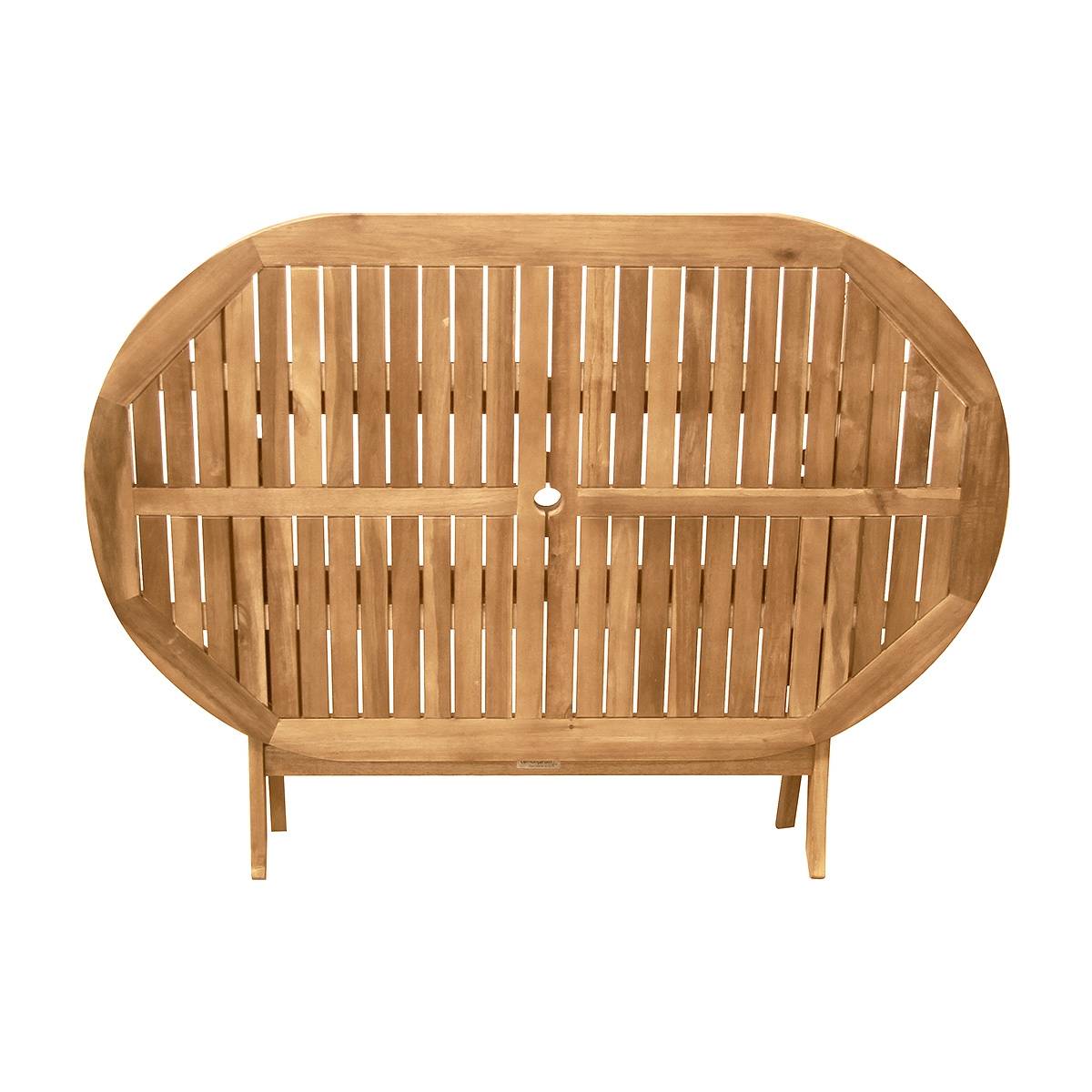Salon de jardin ovale en acacia Fidgi - 4 chaises - Cémonjardin - Image 3