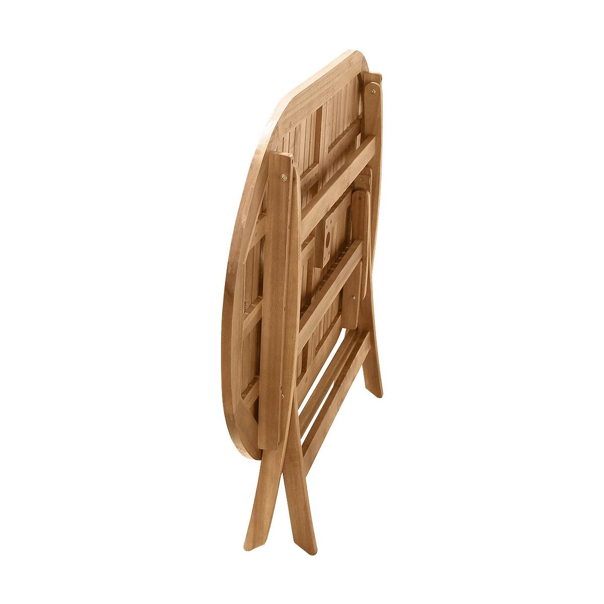 Salon de jardin ovale en acacia Fidgi - 4 chaises - Cémonjardin - Image 4