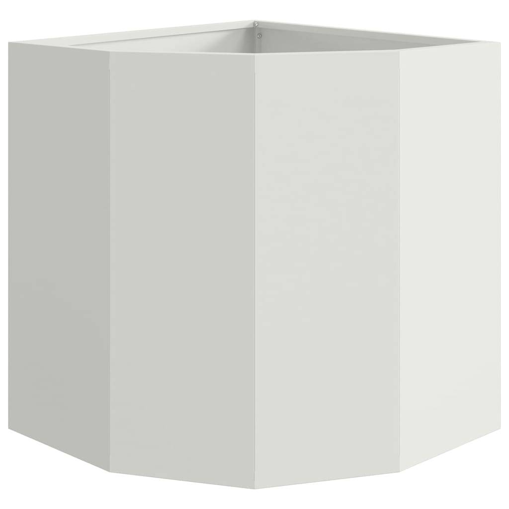 Vidaxl - Jardinière d'Angle Blanc 45 x 45 x 50 cm Acier vidaXL 883669 - Image 6