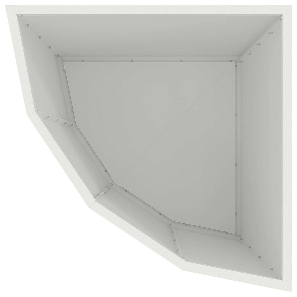 Vidaxl - Jardinière d'Angle Blanc 45 x 45 x 50 cm Acier vidaXL 883669 - Image 9