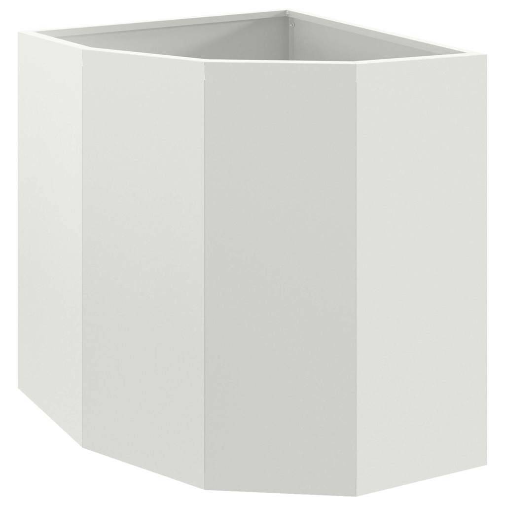 Vidaxl - Jardinière d'Angle Blanc 45 x 45 x 50 cm Acier vidaXL 883669 - Image 2