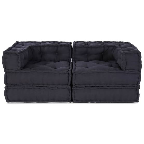 Canapé modulaire tissu anthracite 140 x 70 x 56 cm - PANGIVO - Image 1