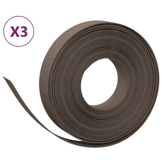 Bordure de jardin polyéthylène aménagement bassins 10mx10cm marron - ComfortXL Outdoor Living - Image 2