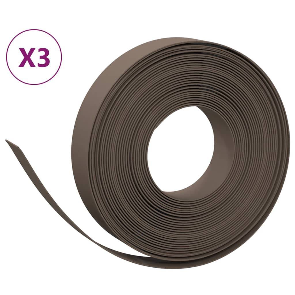 Bordure de jardin polyéthylène aménagement bassins 10mx10cm marron - ComfortXL Outdoor Living - Image 2