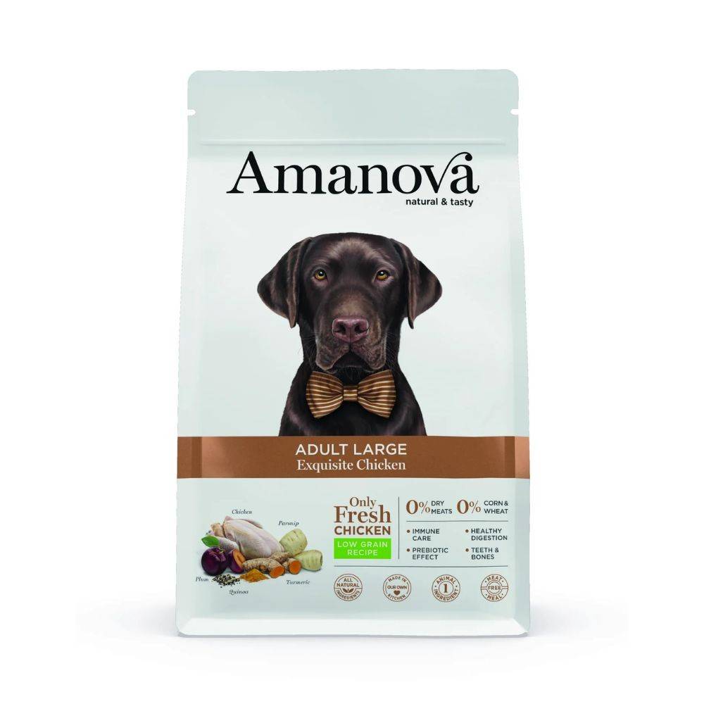 Croquettes Chien Grande Race Poulet Amanova 12 kg - Image 1