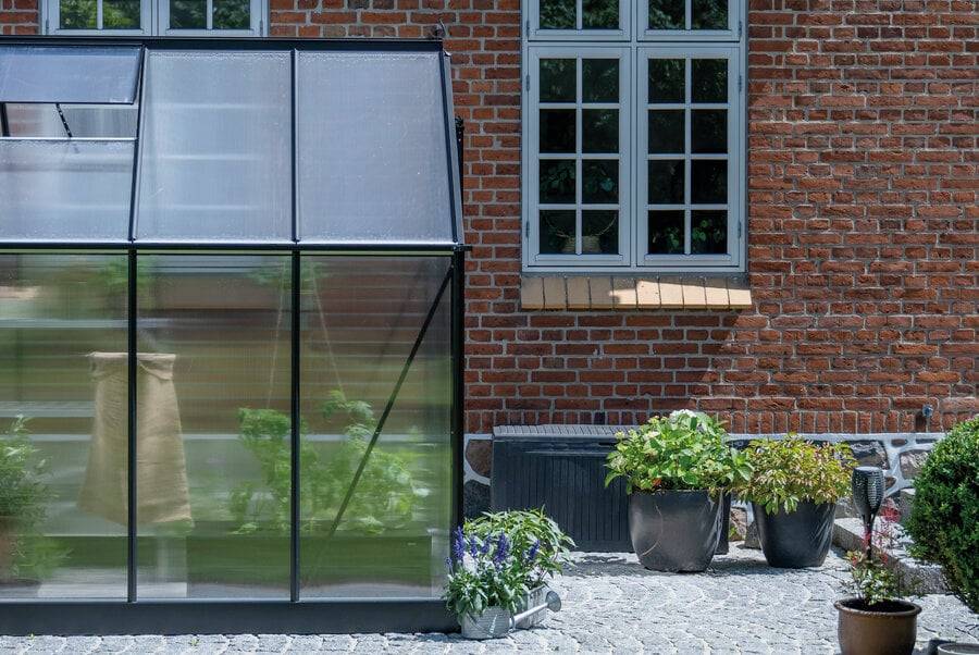 Halls - Serre en polycarbonate 3,7 m² ICON 6, noir - Halls - Image 2