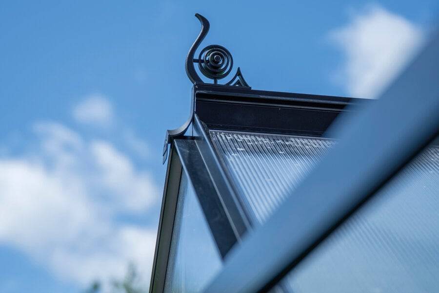 Halls - Serre en polycarbonate 3,7 m² ICON 6, noir - Halls - Image 5