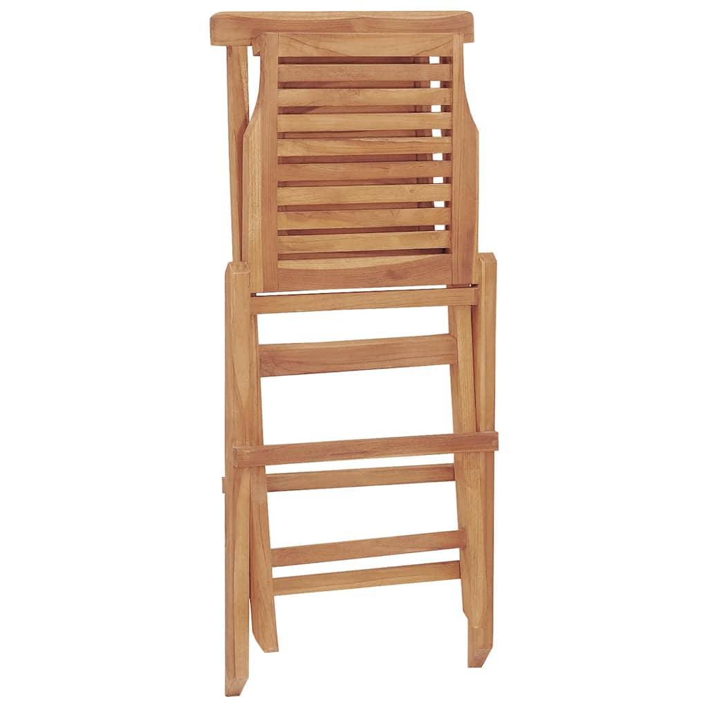 Vidaxl - Chaises de jardin pliantes lot de 2 47x63x90cm bois massif teck vidaXL 362755 - Image 7